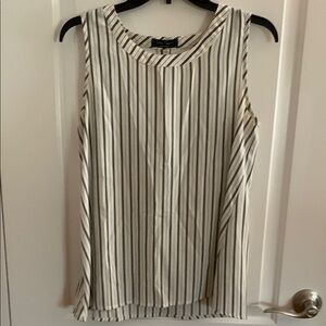 Eden Society Chic Striped Sleeveless Blouse